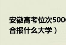 安徽高考位次50000左右推薦什么學(xué)校（適合報(bào)什么大學(xué)）