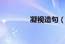 凝視造句（凝視如何造句）