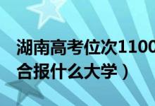 湖南高考位次110000左右推薦什么學校（適合報什么大學）