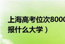上海高考位次8000左右推薦什么學(xué)校（適合報什么大學(xué)）
