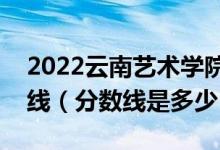 2022云南藝術(shù)學(xué)院藝術(shù)類專業(yè)文化錄取控制線（分?jǐn)?shù)線是多少）