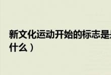 新文化運動開始的標志是是什么（新文化運動興起的標志是什么）