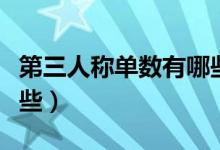 第三人稱(chēng)單數(shù)有哪些變化(第三人稱(chēng)單數(shù)有哪些)