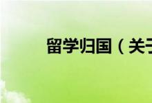 留學(xué)歸國（關(guān)于留學(xué)歸國的介紹）