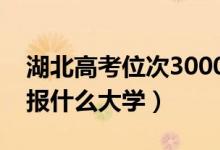 湖北高考位次3000左右推薦什么學校（適合報什么大學）
