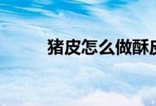 豬皮怎么做酥皮（酥豬皮的做法）