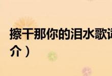 擦干那你的淚水歌詞（擦干那你的淚水歌曲簡介）