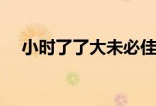 小時(shí)了了大未必佳（小時(shí)了了大未必佳）