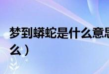 夢到蟒蛇是什么意思（做夢夢見蟒蛇代表著什么）
