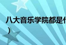 八大音樂學(xué)院都是什么學(xué)校（有哪些特色專業(yè)）