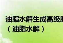 油脂水解生成高級脂肪酸和甘油的化學方程式（油脂水解）