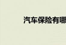 汽車保險(xiǎn)有哪些（什么是車險(xiǎn)）