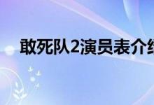 敢死隊2演員表介紹（敢死隊2電影簡介）