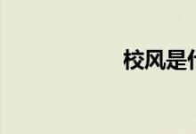 校風是什么（校風）