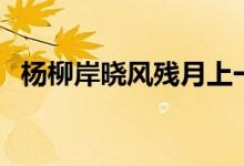 楊柳岸曉風(fēng)殘月上一句（楊柳岸曉風(fēng)殘月）