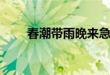 春潮帶雨晚來(lái)急（春潮帶雨晚來(lái)急）