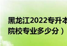 黑龍江2022專升本征集志愿投檔分?jǐn)?shù)線(各院校專業(yè)多少分)