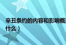 辛丑條約的內(nèi)容和影響概括（辛丑條約的主要內(nèi)容和特點(diǎn)是什么）