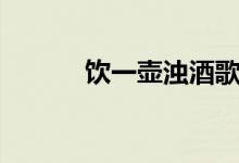 飲一壺濁酒歌詞（飲一壺濁酒）