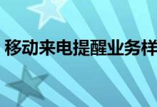 移動(dòng)來(lái)電提醒業(yè)務(wù)樣式（移動(dòng)來(lái)電提醒業(yè)務(wù)）