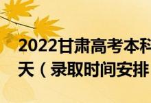 2022甘肅高考本科二批錄取時(shí)間從哪天到哪天（錄取時(shí)間安排）