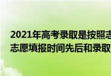 2021年高考錄取是按照志愿順序還是分?jǐn)?shù)來的（2022高考志愿填報(bào)時(shí)間先后和錄取先后有關(guān)系嗎）
