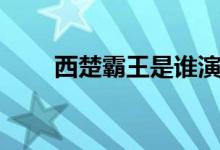 西楚霸王是誰(shuí)演的（西楚霸王是誰(shuí)）