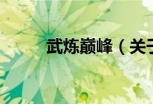 武煉巔峰（關于武煉巔峰的介紹）