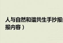 人與自然和諧共生手抄報內(nèi)容初中(人與自然和諧共生手抄報內(nèi)容)