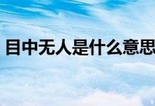 目中無(wú)人是什么意思（目中無(wú)人是什么意思）