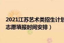 2021江蘇藝術(shù)類招生計(jì)劃（2022江蘇高考藝術(shù)類本科征求志愿填報(bào)時(shí)間安排）