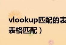 vlookup匹配的表格有兩個(gè)（vlookup兩個(gè)表格匹配）