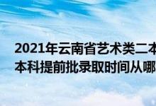 2021年云南省藝術(shù)類(lèi)二本錄取時(shí)間（2022云南藝術(shù)體育類(lèi)本科提前批錄取時(shí)間從哪天到哪天）