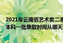 2021年云南省藝術(shù)類(lèi)二本錄取時(shí)間（2022云南藝術(shù)體育類(lèi)本科一批錄取時(shí)間從哪天到哪天）