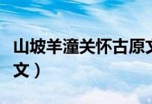 山坡羊潼關懷古原文翻譯（山坡羊潼關懷古原文）