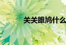 關關雎鳩什么意思（關關之雎）