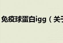 免疫球蛋白igg（關(guān)于免疫球蛋白igg的介紹）