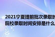 2021寧夏提前批次錄取時(shí)間（2022寧夏提前二批高職?？圃盒ｄ浫r(shí)間安排是什么）