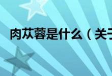 肉蓯蓉是什么（關(guān)于肉蓯蓉是什么的介紹）
