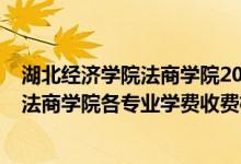 湖北經(jīng)濟(jì)學(xué)院法商學(xué)院2021年學(xué)費(fèi)（2022年湖北經(jīng)濟(jì)學(xué)院法商學(xué)院各專業(yè)學(xué)費(fèi)收費(fèi)標(biāo)準(zhǔn)）