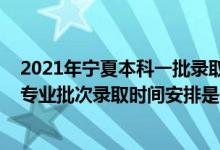2021年寧夏本科一批錄取時(shí)間（2022寧夏提前錄取院?；?qū)I(yè)批次錄取時(shí)間安排是什么）