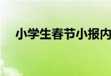 小學生春節(jié)小報內(nèi)容（小學生春節(jié)小報）