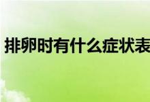 排卵時有什么癥狀表現(xiàn)（排卵時有什么癥狀）
