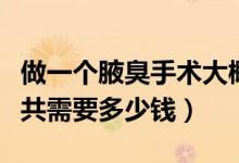 做一個腋臭手術大概要多少錢（做腋臭手術一共需要多少錢）