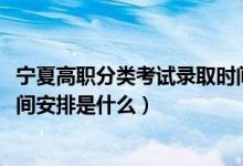 寧夏高職分類考試錄取時(shí)間（2022寧夏高職?？圃盒ｄ浫r(shí)間安排是什么）