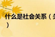 什么是社會關系（關于什么是社會關系的介紹）