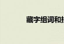 藏字組詞和拼音（藏字組詞）