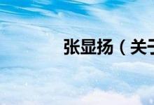 張顯揚(yáng)（關(guān)于張顯揚(yáng)的介紹）