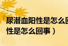 尿潛血陽性是怎么回事需要治療嗎（尿潛血陽性是怎么回事）