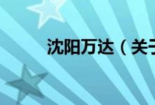 沈陽萬達（關(guān)于沈陽萬達的介紹）